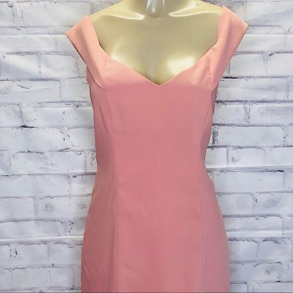 Dessy Collection Off-the-Shoulder Criss Cross Back Trumpet Gowns style 3012 size - Picture 3 of 12